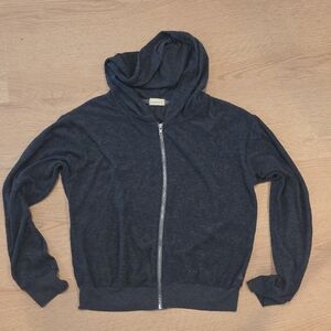 Alternative Dark Blue Zip-Up Sweater